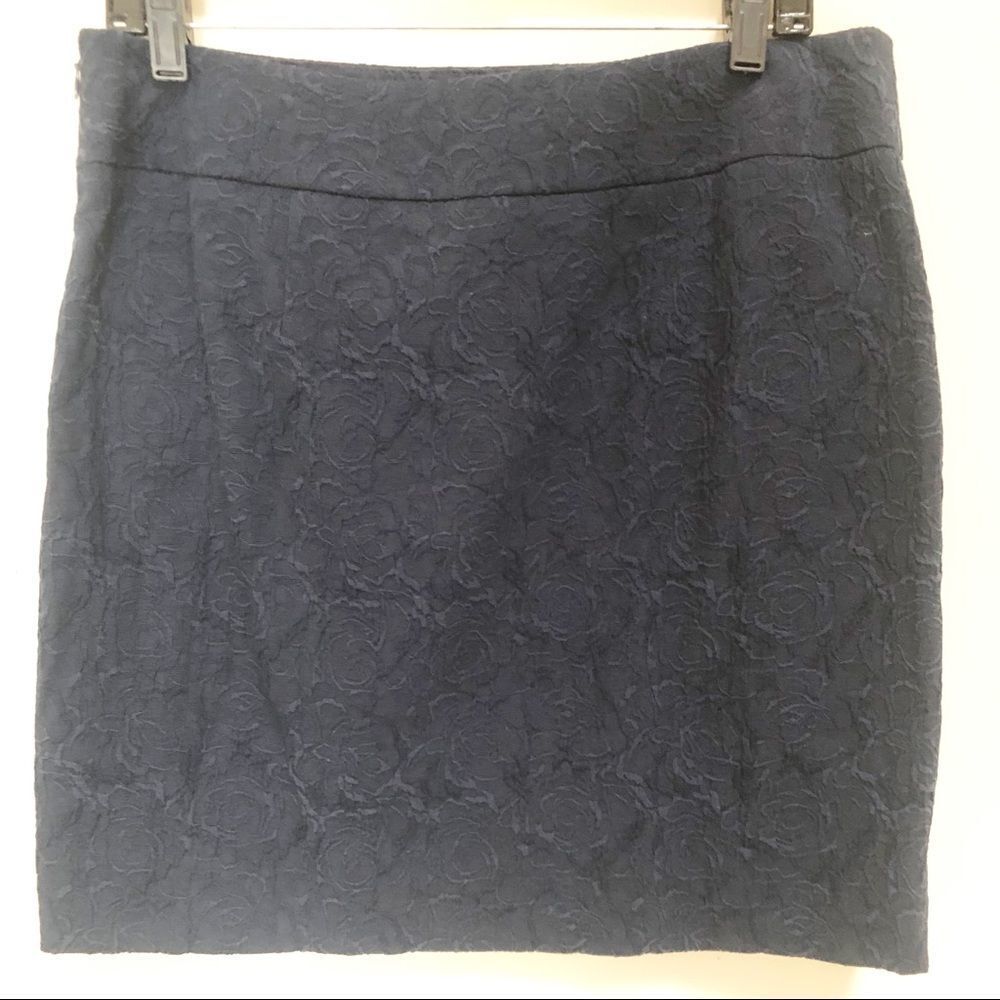 Ann Taylor Blue Jacquard Skirt Size 12